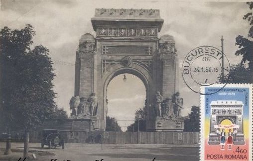 File:1922 Vechiul Arc de Triumf - proiectat de Petre Antonescu, a fost construit în perioada 1921-1922..jpg