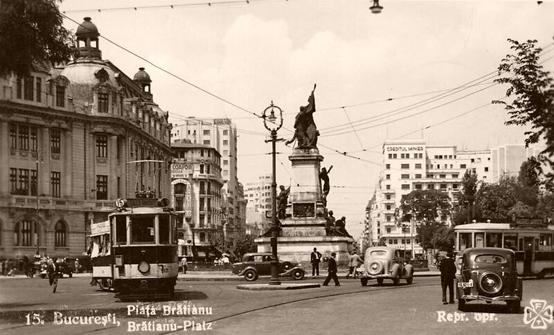 File:1936 00 Blocul Carlton, era aproape finalizat, la Edgar Quinet, mai rezista inca fostul Hotel Britania C.jpg