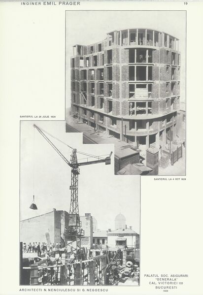 File:Palatul Societății Generala din Calea Victoriei, nr. 100, în construcție - 20 iulie 1929 2Ioana Nicolau Costa-Foru.jpg