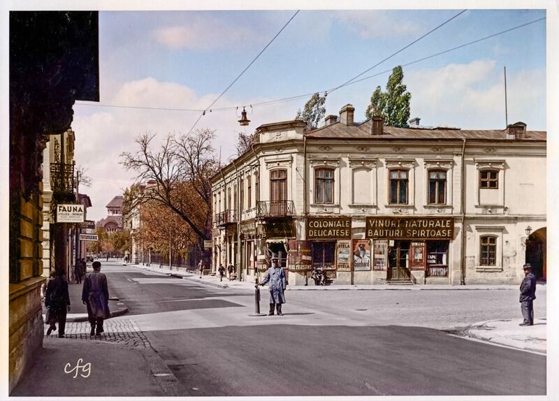 File:Calea Victoriei la intersecţia cu Strada Sevastopol. Imagine luată de pe trotuarul casei Filipescu-Cesianu - București 1925.jpg
