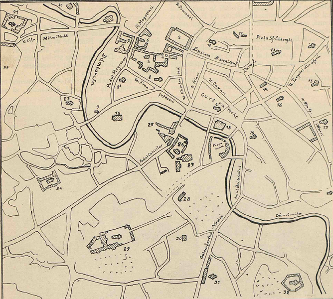 File:1852 Centrul si imprejurimile Curtii Domnesti - dupa planul lui R. A. Boroczyn - vezi tabel.png