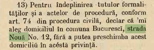 Strada Boua Monitorul Oficial al României, 67, nr. 190, 23 noiembrie 1899