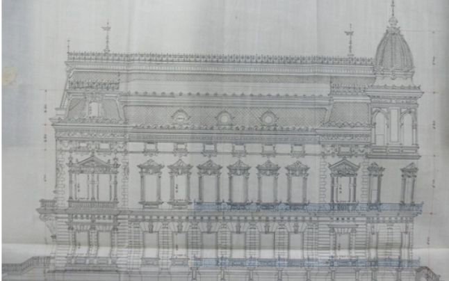 File:1897 Faţada palatului proiectat în 1897 de arh.Julius Rainecke.jpg