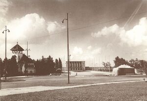 1937 Gara Băneasa, Fântâna Mioriţa, Vila Minovici.jpg