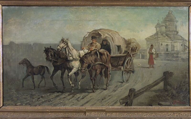 File:Căruță cu coviltir în fața Mănăstirii Cernica1886.jpg