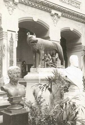 Expoziţia din 1906 – Palatul Artelor, Grupul Lupoaicei.jpg