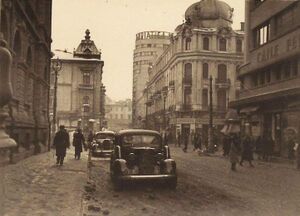 Strada Academiei şi fostul Hotel Esplanade (Bristol).1942.jpg