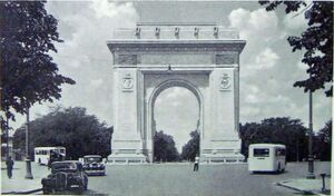 1930, Soseaua KISELEFF, ARCUL de TRIUMF.jpg