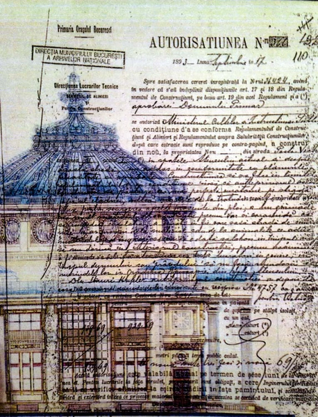 File:Autorizaţia de construcţie a clădirii Ateneului.webp