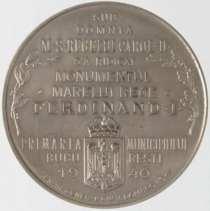 Medalie, Monumentul Marelui Rege Ferdinand I 1.jpg
