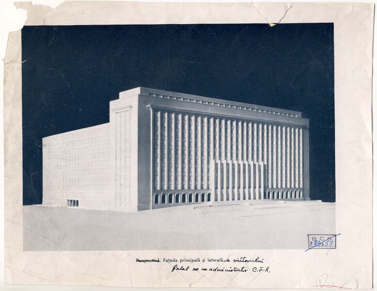 File:01 Faţada principală şi laterală a viitorului Palat CFR.jpg