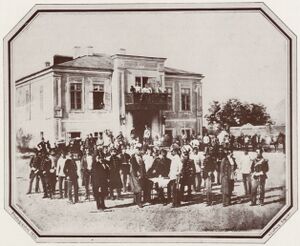 Ludwig Angerer 1856 Austrian and Russian Officers.jpg