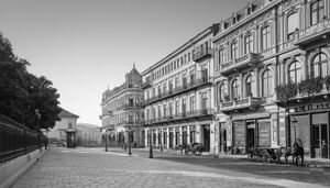 1878 Calea Victorie în dreptul Grădinii Episcopiei BW.jpg