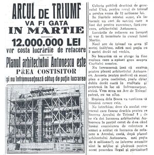 Lucrările de refacere la Arcul de Triumf, 1935.jpg