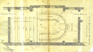 Planul sălii de ședințe construite în Casele C.Șt. Cesianu08.jpg
