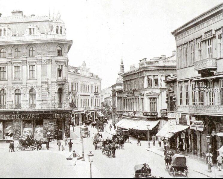 File:1891 Calea Victoriei, vedere din Grand Hotel de Boulevard.jpg