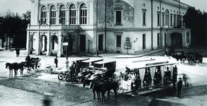 1900 tramvai cu cai la teatru.jpg