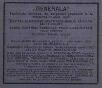 Generala Asigurari Piata Universitatii 1930