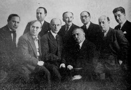 Etienne Lonyai si Comitetul Uniunii Fotografilor din Romania ianuarie 1936.