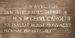 1938 inscriptie-monumentul-infanteriei.JPG