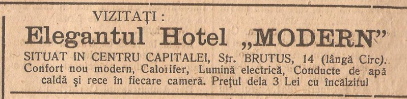 File:Hotelul Modern în ziarul Neamul Românesc, 19 Noembre 1916.png