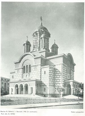 Biserica Sf. Elefterie in constructie1942.jpg