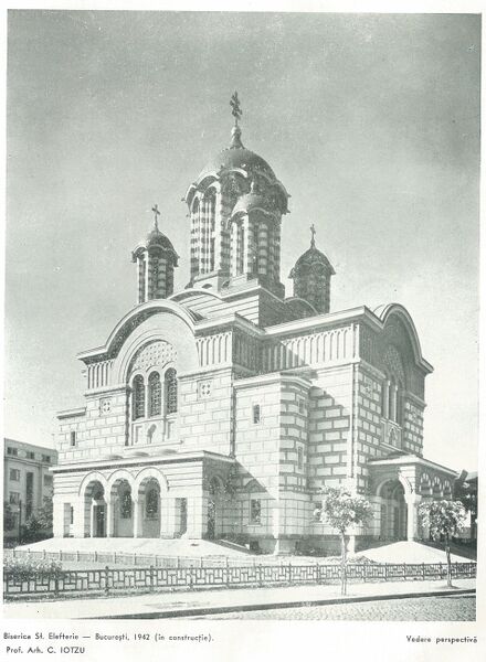 File:Biserica Sf. Elefterie in constructie1942.jpg