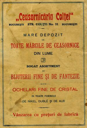 1910 ceasornicaria-coltei bucuresti 1910 W100.jpg