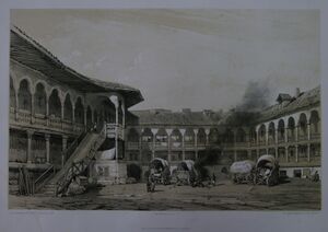 1878 Manuc's Inn in Bucharest.jpg