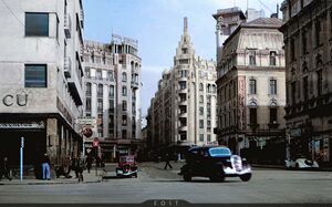 Calea Victoriei la intersectia cu Ion Campineanu. Anii 40..jpg