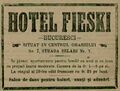 Hotel Fieski România liberă, 11, nr. 2895, 12 aprilie 1887.