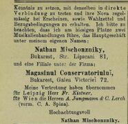 Magazinul Conservatorului 1893