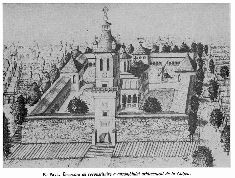 File:Turnul Coltei inainte de cutremurul de la 1802.jpg