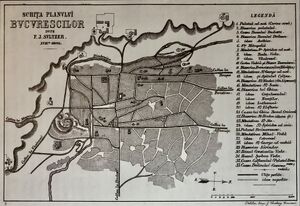 The first plan of Bucharest, drawn in 1774-1781, by the swiss Sulzer Franz Joseph..jpg