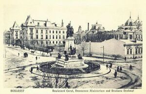 1917 Piata noua, denumita “Piata Bratianu”dreapta, Spitalul Coltea.jpg