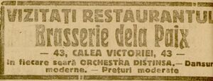 1919 Calea Victoriei Nr. 43 Restaurantul Brasserie Dela Pais 1919.jpg