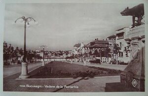 1936 leea Patriarhiei si Monumentul Lupoaicei anii '30.jpg