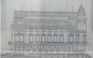 1897 Faţada palatului proiectat în 1897 de arh.Julius Rainecke.jpg