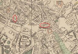 1856 Hanul Rosu Plan der Stadt Bukurest,