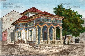 Biserica Stavropoleos, cca. 1860, desen de Dieudonne Lancelot..jpg