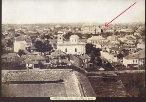 1856 (foto Ludwig Angerer)(Biserica Magureanu.Angerer - Mahalaua Calicilor 1856.jpg